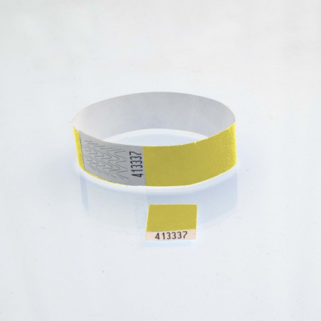 Bracelet tyvek coupon détachable : identification / contrôle