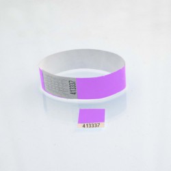 Bracelet tyvek coupon détachable : identification / contrôle Bracelet tyvek coupon détachable : identification / contrôle