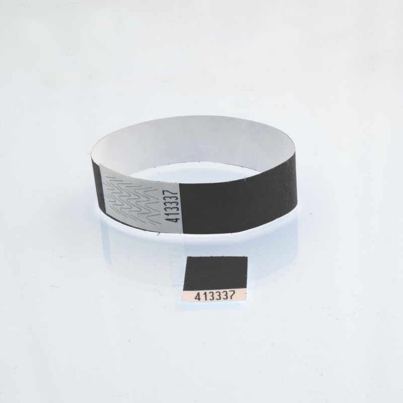 Bracelet tyvek coupon détachable : identification / contrôle