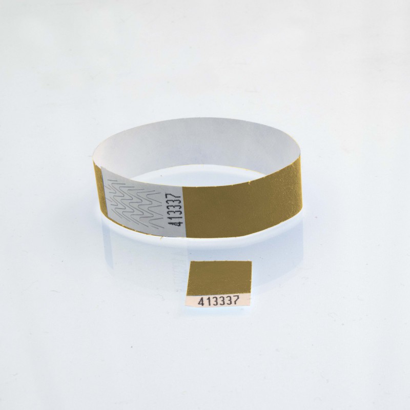 Bracelet tyvek coupon détachable : identification / contrôle