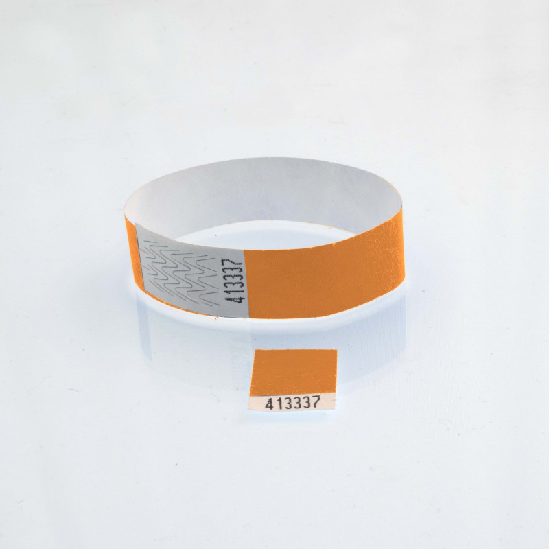 Bracelet tyvek coupon détachable : identification / contrôle
