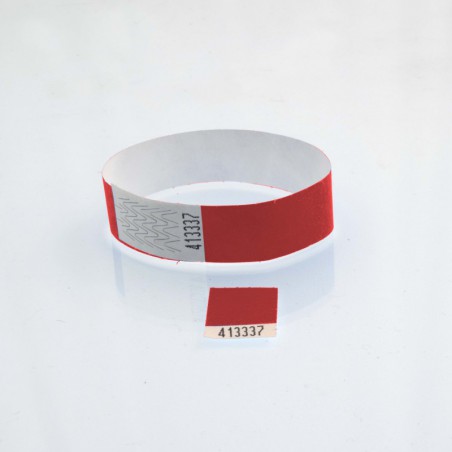 Bracelet tyvek coupon détachable : identification / contrôle