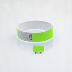 Bracelet tyvek coupon détachable : identification / contrôle Bracelet tyvek coupon détachable : identification / contrôle