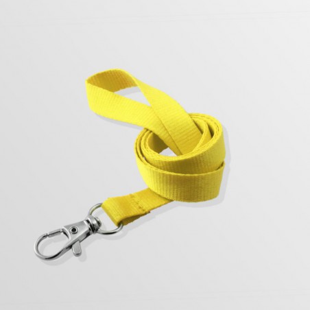 Tour de cou plat en polyester avec mousqueton standard