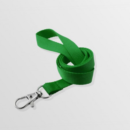 Tour de cou plat en polyester avec mousqueton standard
