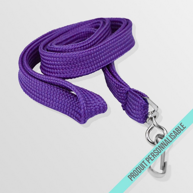 Tour de cou personnalisé avec mousqueton simple et lanyard