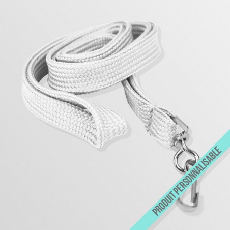 Tour de cou personnalisé avec mousqueton simple et lanyard