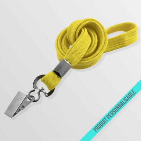 Tour de cou personnalisé avec pince crocodile et lanyard
