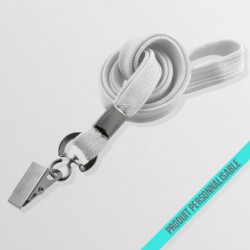 Tour de cou personnalisé avec pince crocodile et lanyard