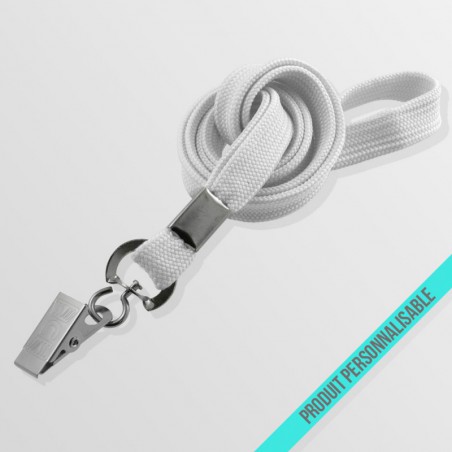 Tour de cou personnalisé avec pince crocodile et lanyard