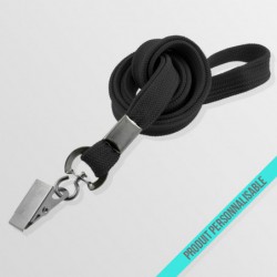 Tour de cou personnalisé avec pince crocodile et lanyard
