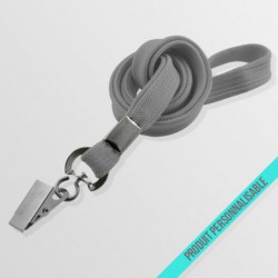 Tour de cou personnalisé avec pince crocodile et lanyard
