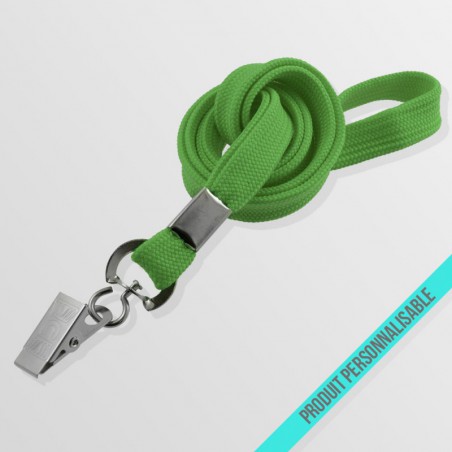 Tour de cou personnalisé avec pince crocodile et lanyard