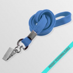 Tour de cou personnalisé avec pince crocodile et lanyard
