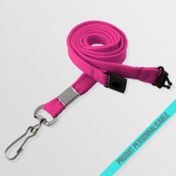 Tour de cou personnalisé avec mousqueton anti-étouffement